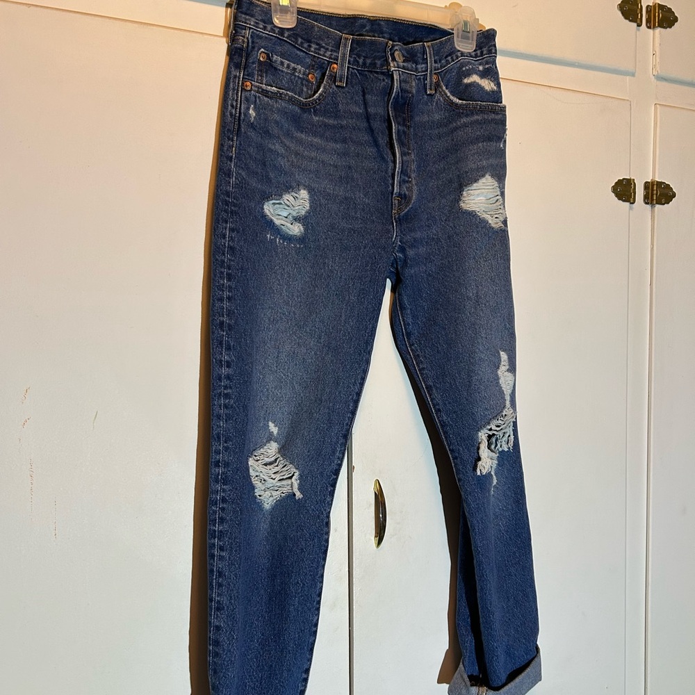 Levi's 501 Original Straight Leg Button Fly Jeans Size W29 L32 - Picture 3 of 13